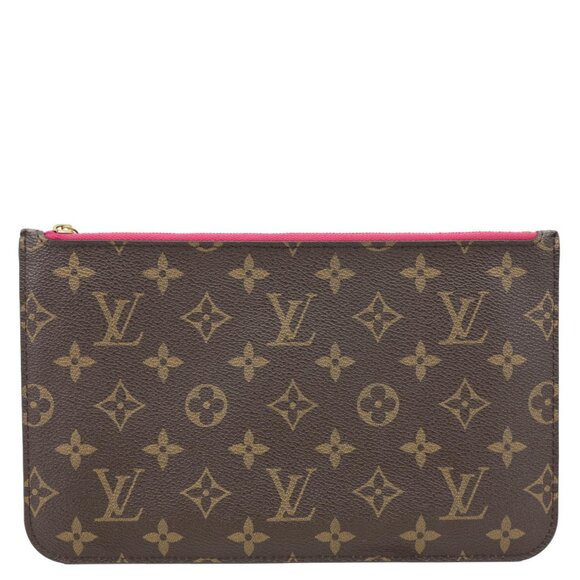 Louis Vuitton  Neverfull Monogram Canvas Pochette Wristlet Brown - Picture 3 of 13